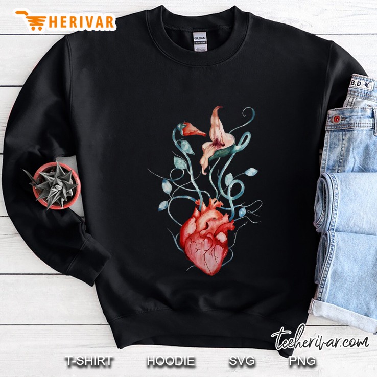 Pink Floyd Flowers Watercolor Painting Rock Fan Art Sweatshirt