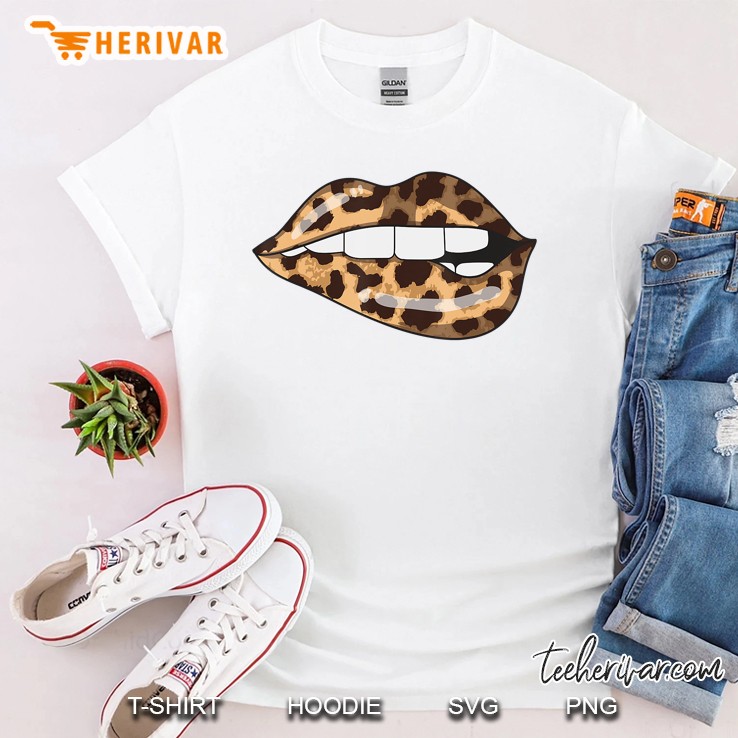 Leopard Lips Fashion Lip Art Design Print Gift Shirt