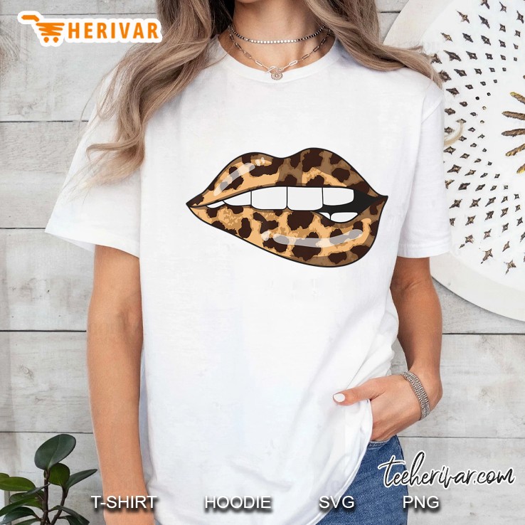 Leopard Lips Fashion Lip Art Design Print Gift Hoodie