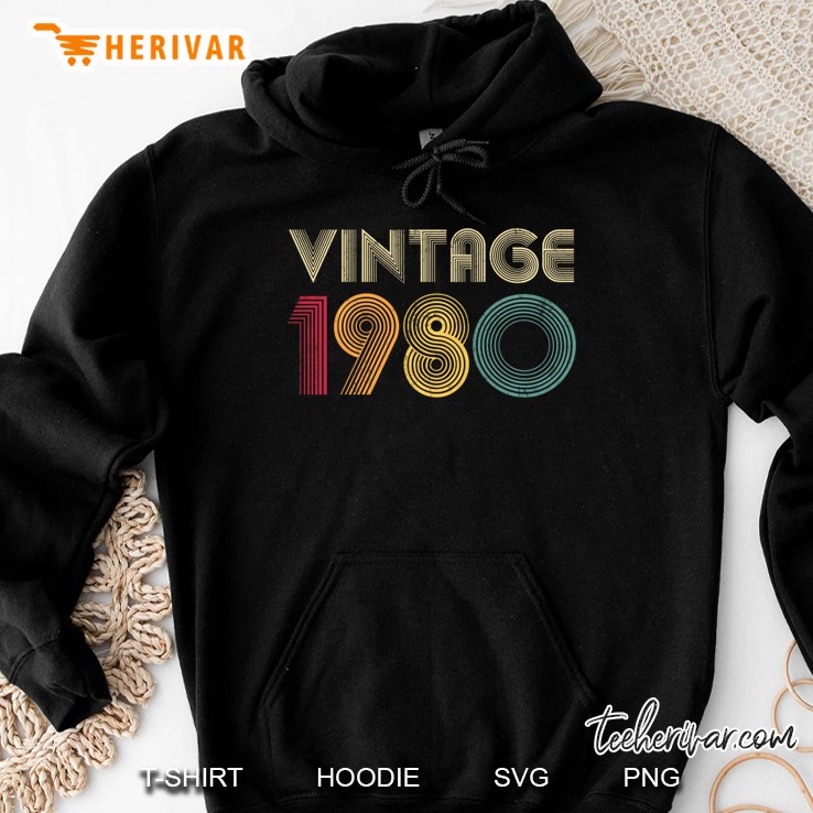 1980 40Th Birthday Gift Vintage Retro Men Women 40 Years Old Pullover Mugs