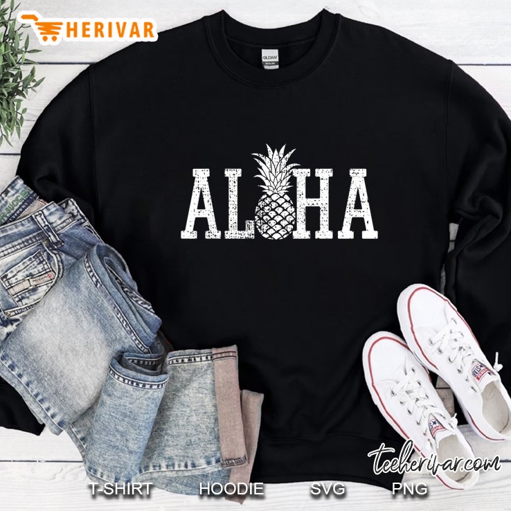 Aloha Hawaii Hawaiian Pineapple Beach Vacation Sweatshirt