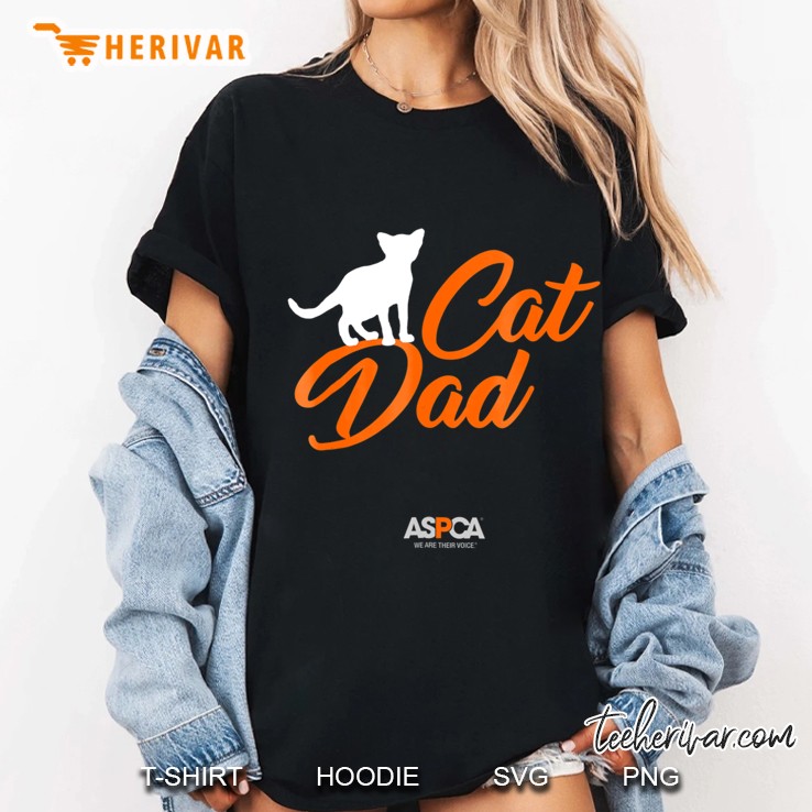 Aspca Cat Dad Dark Ladies Tee