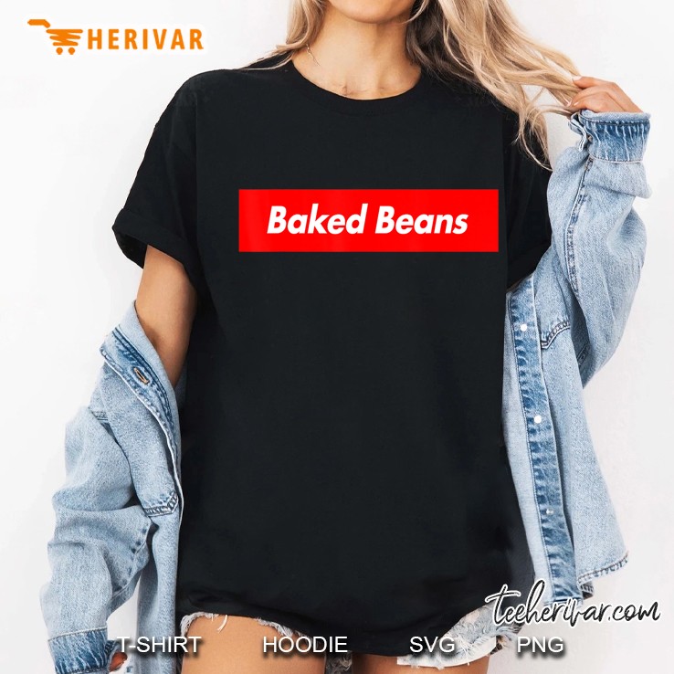 Baked Beans Parody Box Logo Style Funny Hoodie