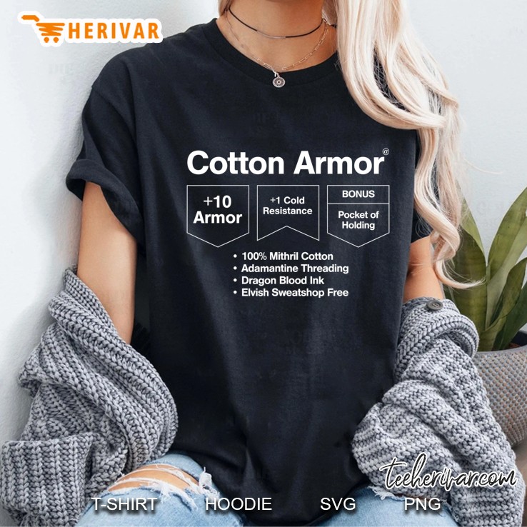 Cotton Armor ; Explore Dungeons & Slay Dragons Tshirt Ladies Tee