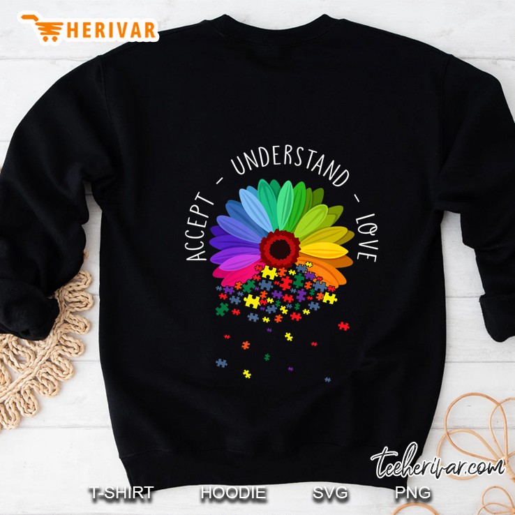 Floral Autism Awareness Daisy Flower For Mom Women Sweatshirt
