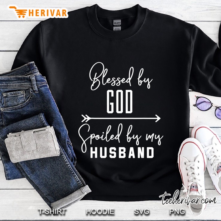 Funny Wife 'Blessed By God Spoiled By My Husband' Mugs