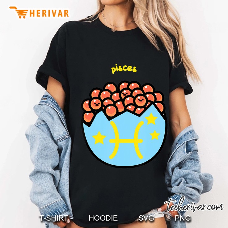 Gudetama Zodiac Pisces Tee Shirt Ladies Tee