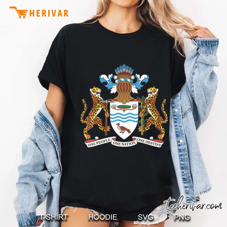 Guyana Coat Of Arms Tee Tees Tshirt Ladies Tee