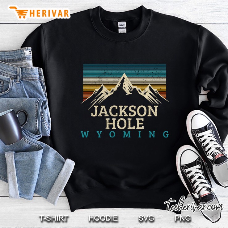 Jackson Hole Wyoming Vintage Mountains Nature Souvenir Gift Sweatshirt