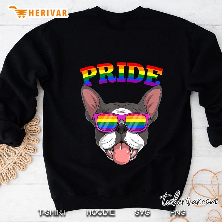 Lgbt Boston Terrier Dog Gay Pride Rainbow Lgbtq Gift Cute Sweatshirt