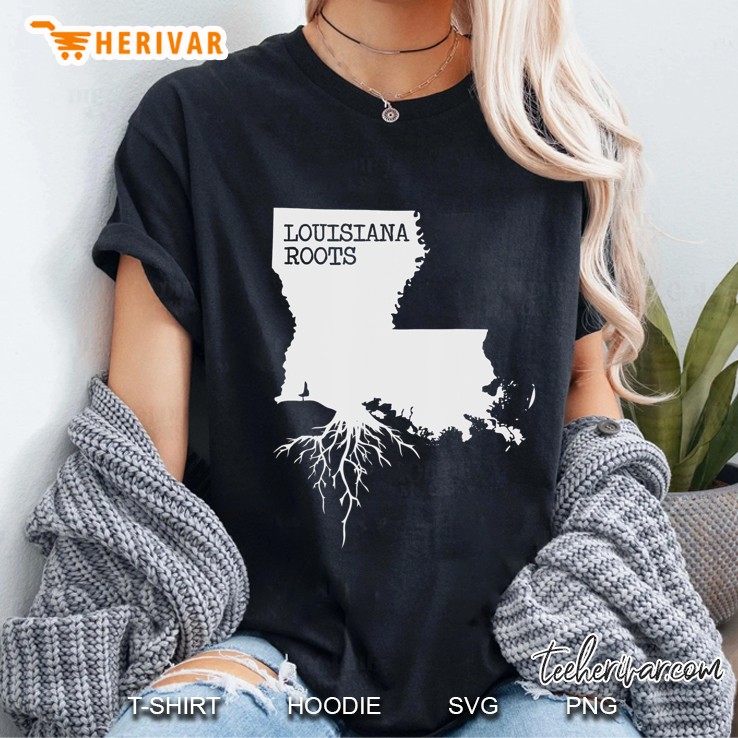 Louisiana Roots Shirt State Map Gift Ladies Tee