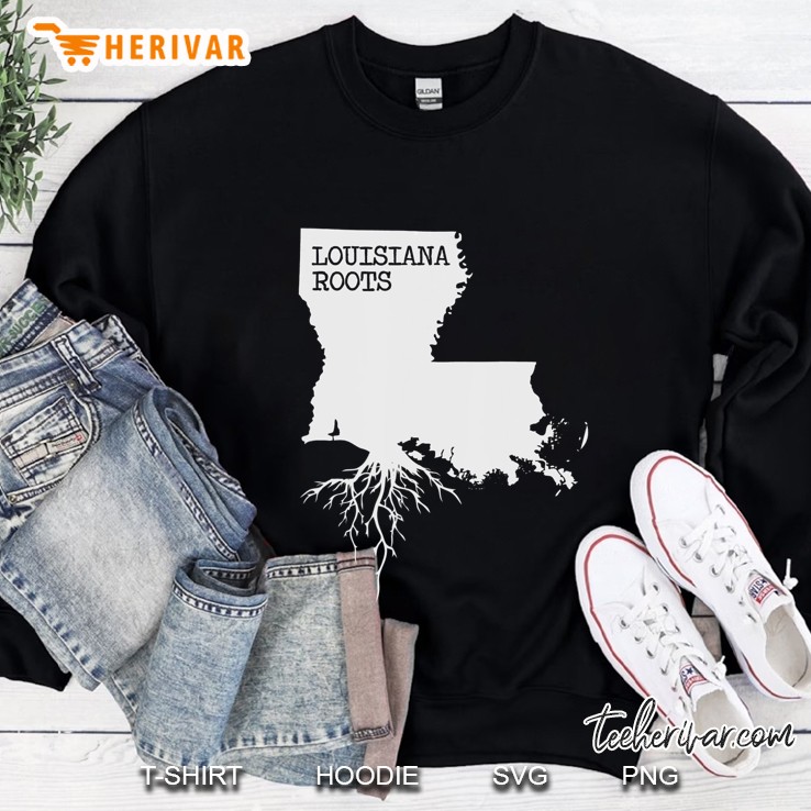 Louisiana Roots Shirt State Map Gift Sweatshirt