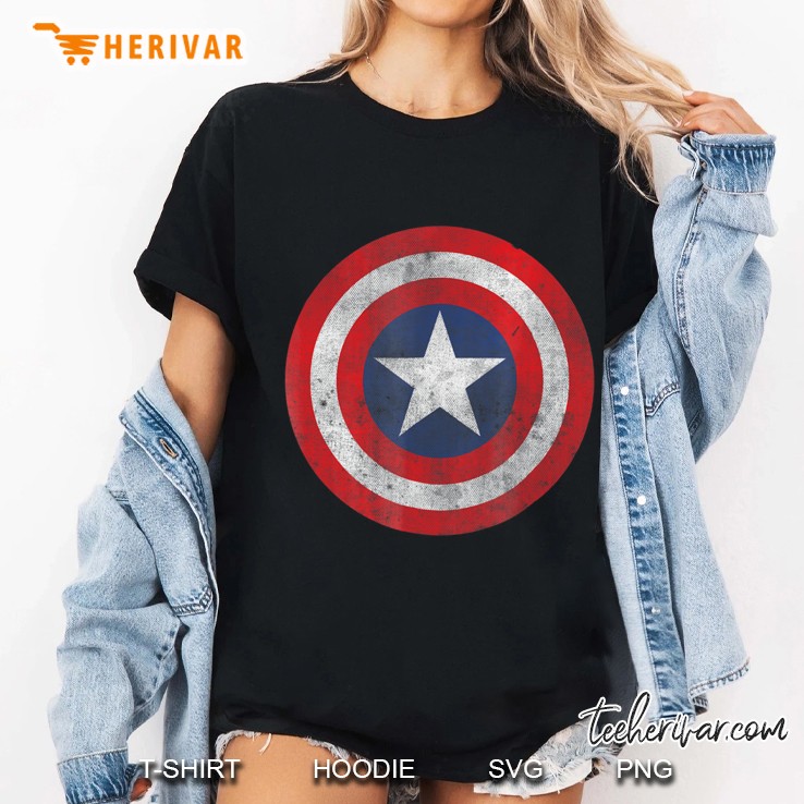 Marvel Captain America Classic Shield Graphic Ladies Tee