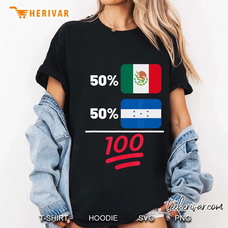 Mexican Plus Honduran Mix Flag Heritage Gift Hoodie