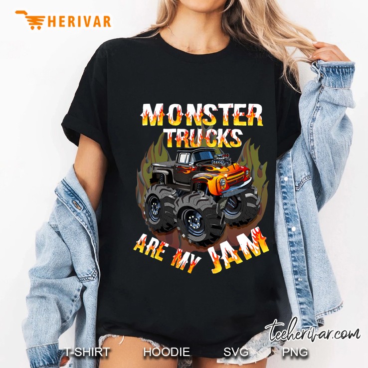 Monster Trucks Are My Jam Tshirt American Trucks Cars Lover Hoodie