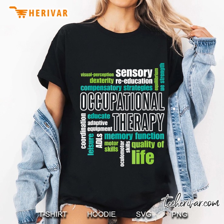 Occupational Therapy Word Cloud Ladies Tee