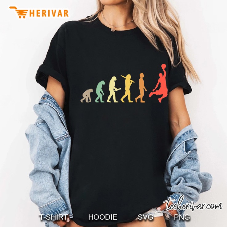 Retro Basketball Evolution Gift For Basketball Players Hoodie