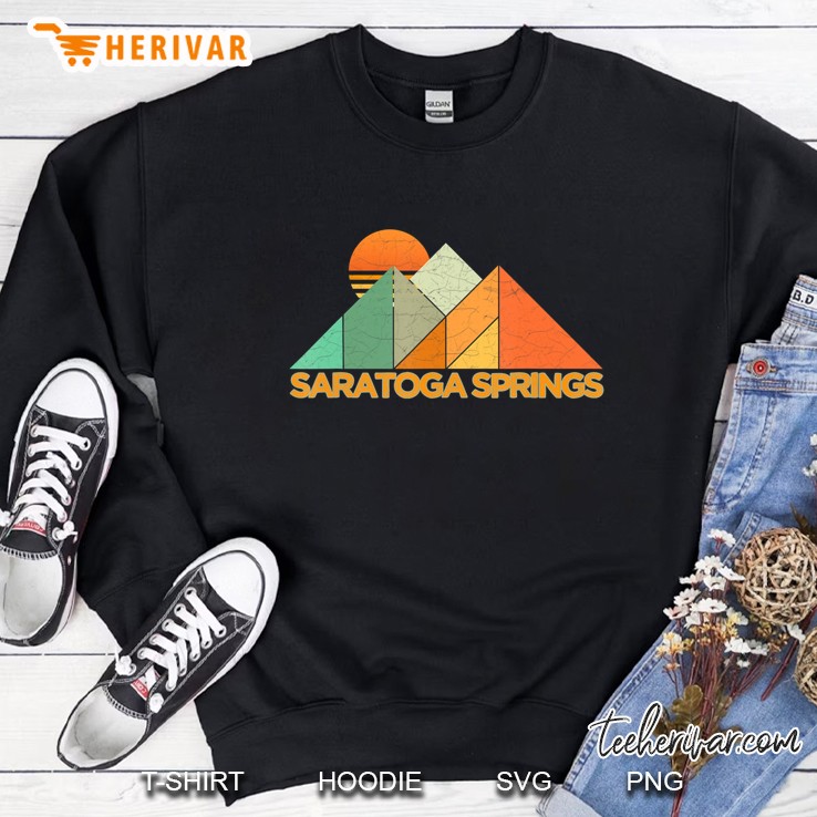 Retro Vintage Saratoga Springs -Distressed Shirt Mugs