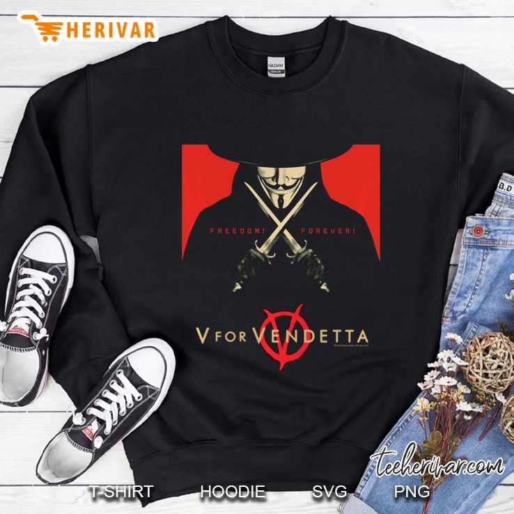 V For Vendetta Freedom Forever Pullover Sweatshirt
