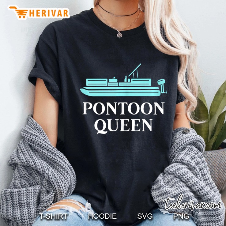 Womens Pontoon Queen Shirt, Pontoon Lake Shirt, Pontoon Boat Ladies Tee