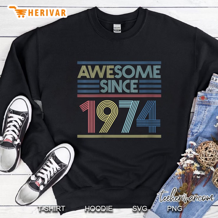 Womens Vintage 45Th Birthday Gifts - Awesome Since 1974 Sweatshirt