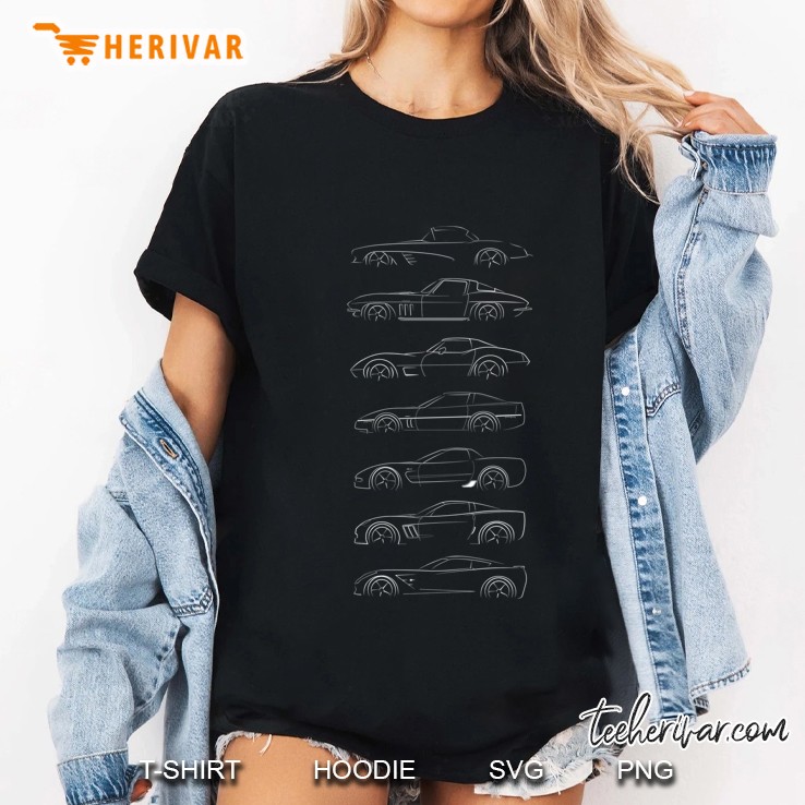 Evolution Of The Corvette - Profile Hoodie