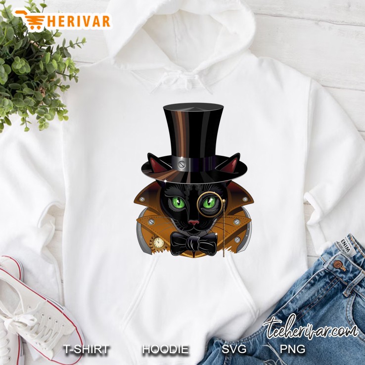 Steampunk Black Cat Hoodie