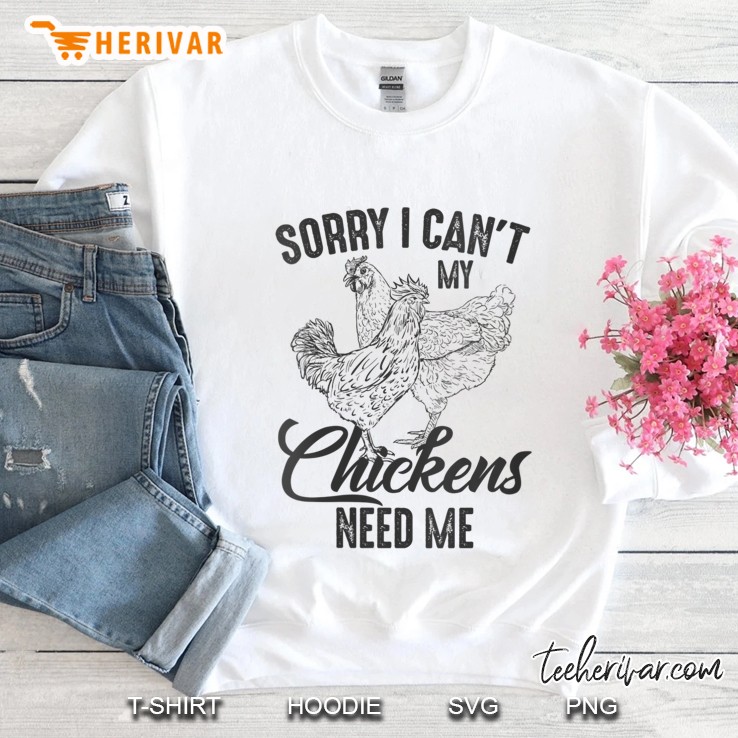 Womens Sorry I Can't My Chickens Need Me V-Neck Mugs