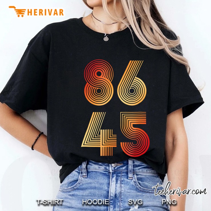 86 45 Impeach Trump Retro Ladies Tee