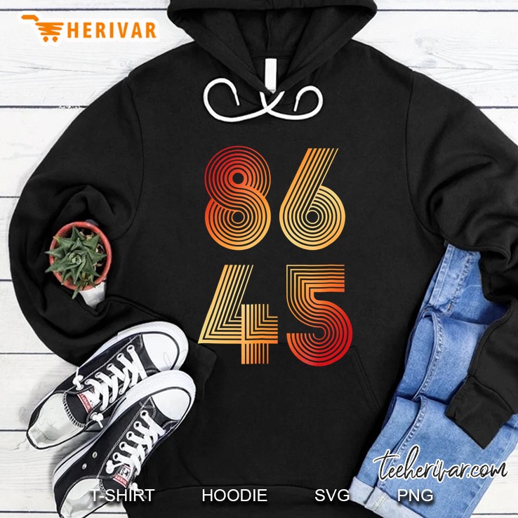 86 45 Impeach Trump Retro Hoodie