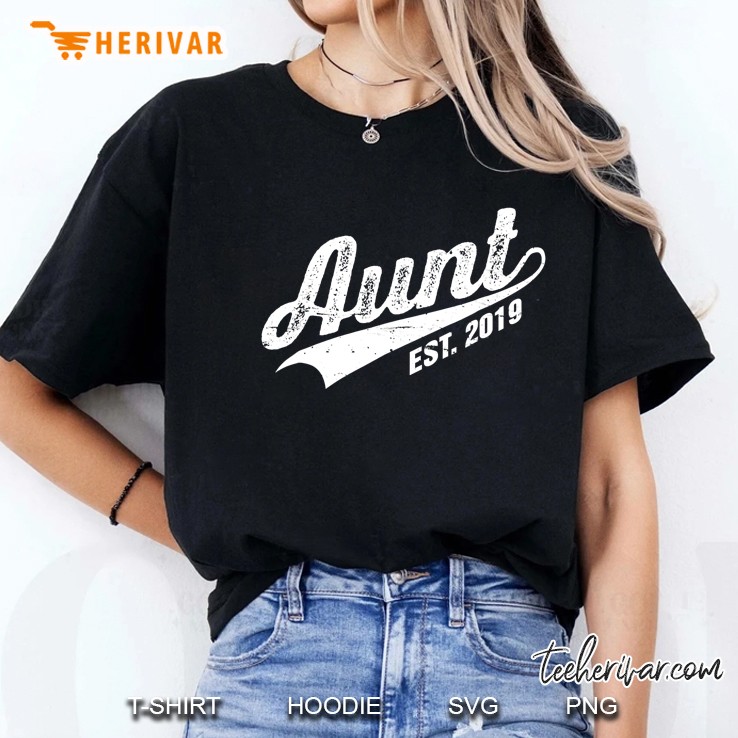 Aunt Est. 2019 Funny Auntie Soon To Be Humor Hoodie