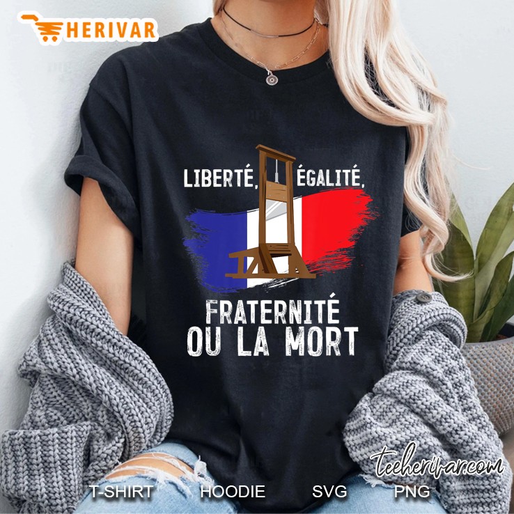Bastille Day Gift - France Flag Liberty Equality Fraternity Ladies Tee