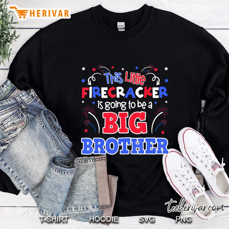 Big Brother Cute 4Th Of July Pregnancy Announcement Sweatshirt