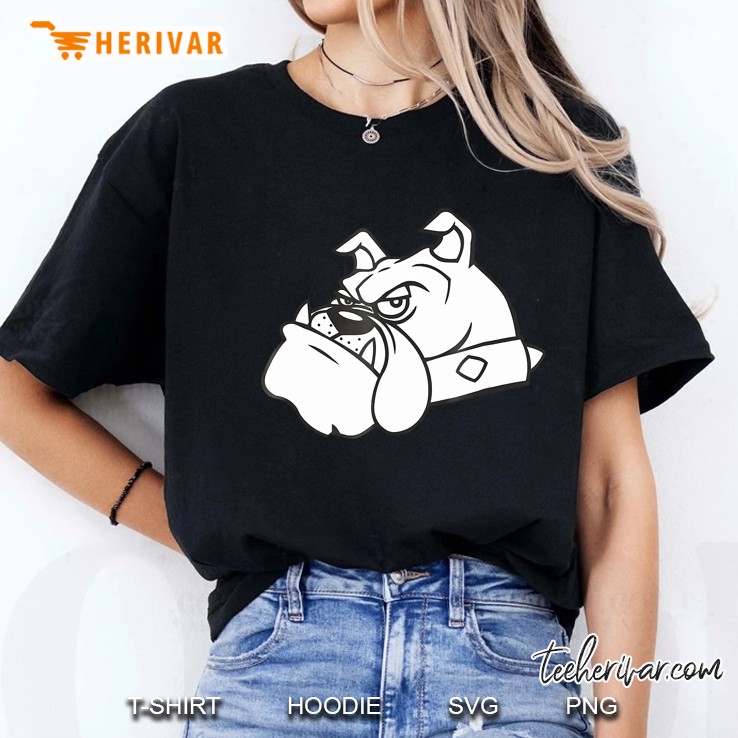 Cartoon Bulldog Head Great Gift For Animal Fan Lover Ladies Tee