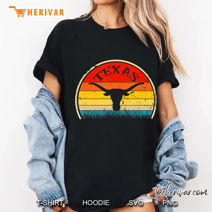 Retro Texas Bull Longhorns Ladies Tee