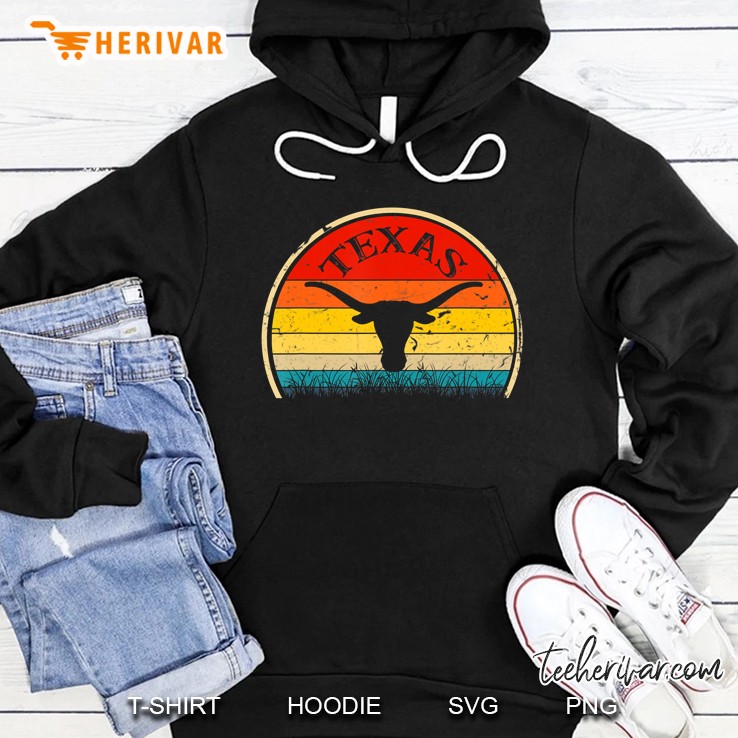 Retro Texas Bull Longhorns Hoodie