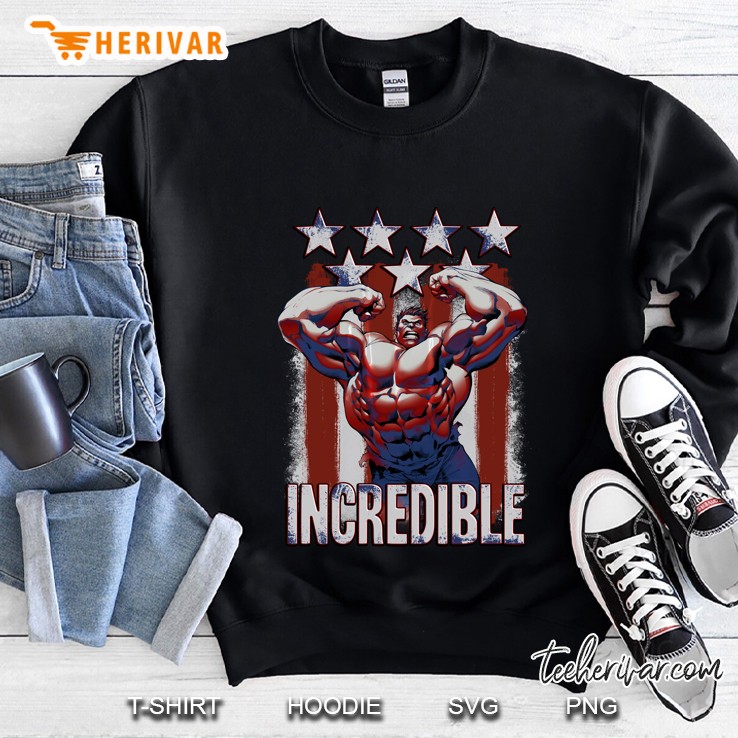 Marvel Hulk Incredible Stars And Stripes Premium Sweatshirt