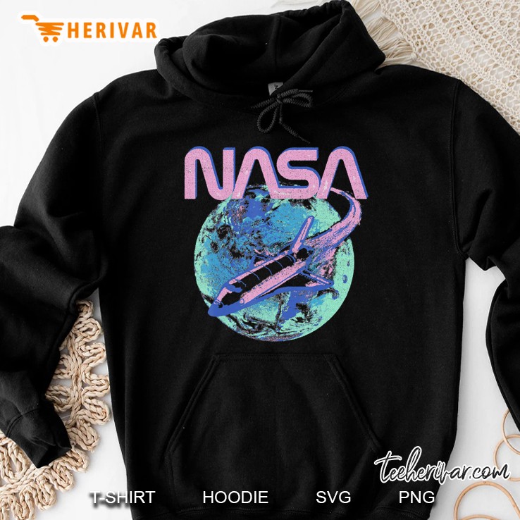 Nasa Pastel Rocket Earth Logo Hoodie
