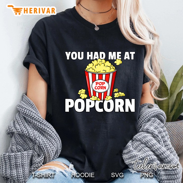 Popcorn Gift Cinema Movie Snack Ladies Tee