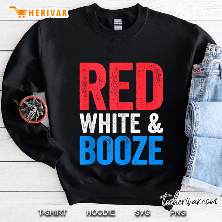 Red White And Booze Drinking 4Th Of July Gift Mugs