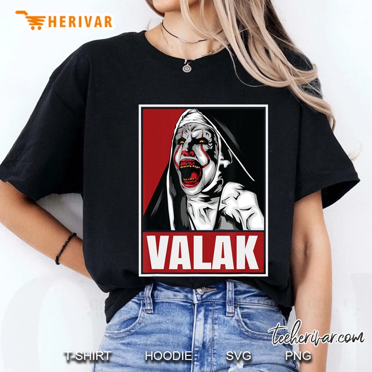 Scary Horror Nun Valak Conjuring Halloween Day Gift Present Ladies Tee