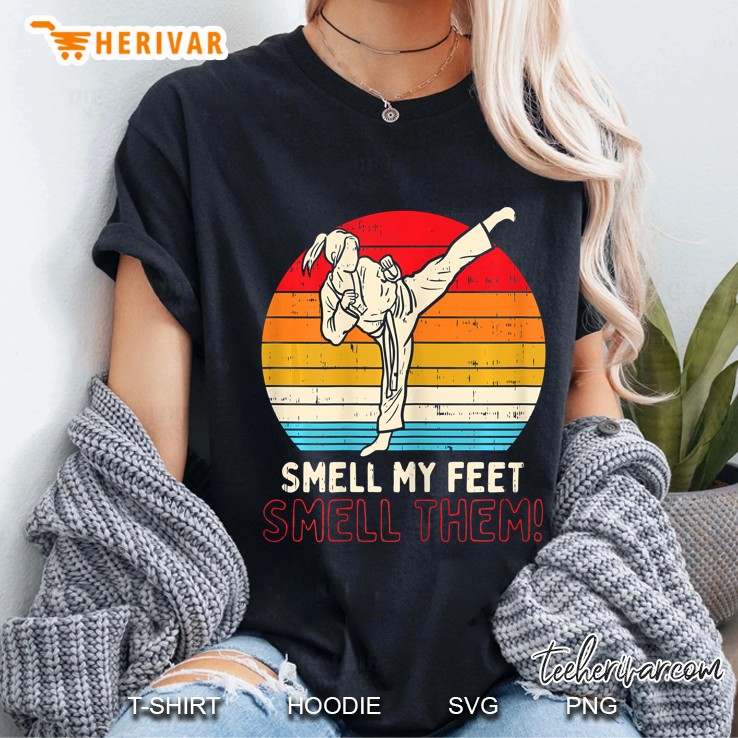 Smell Feet Girl Ponytail Kick Karate Taekwondo Kung Fu Gift Ladies Tee