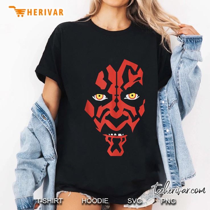 Star Wars Darth Maul Large Face Silhouette Ladies Tee