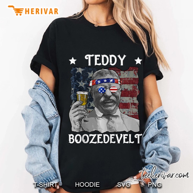 Teddy Boozedevelt 4Th Of July Drinking Theodore Roosevelt Hoodie