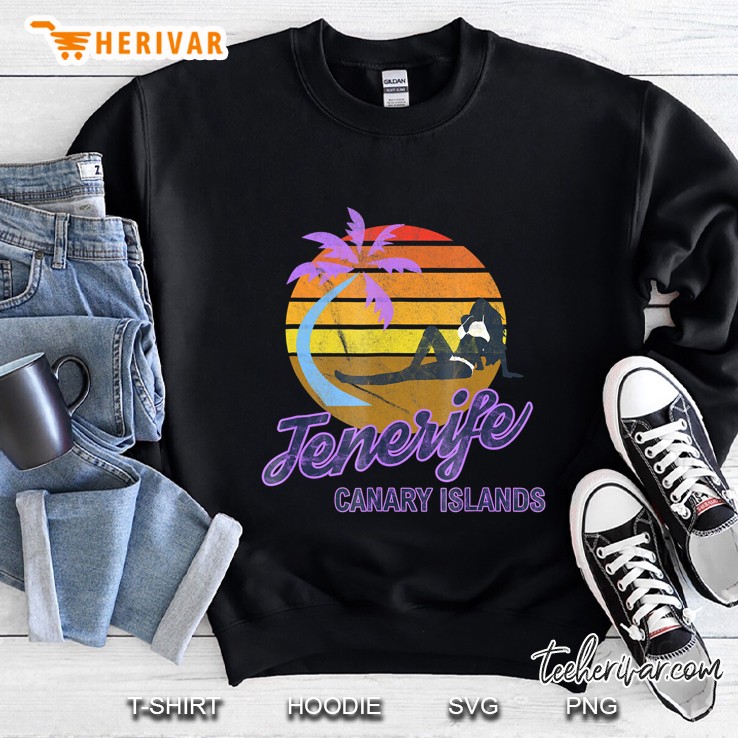 Tenerife Canary Islands Spain Retro Classic Surf Sweatshirt