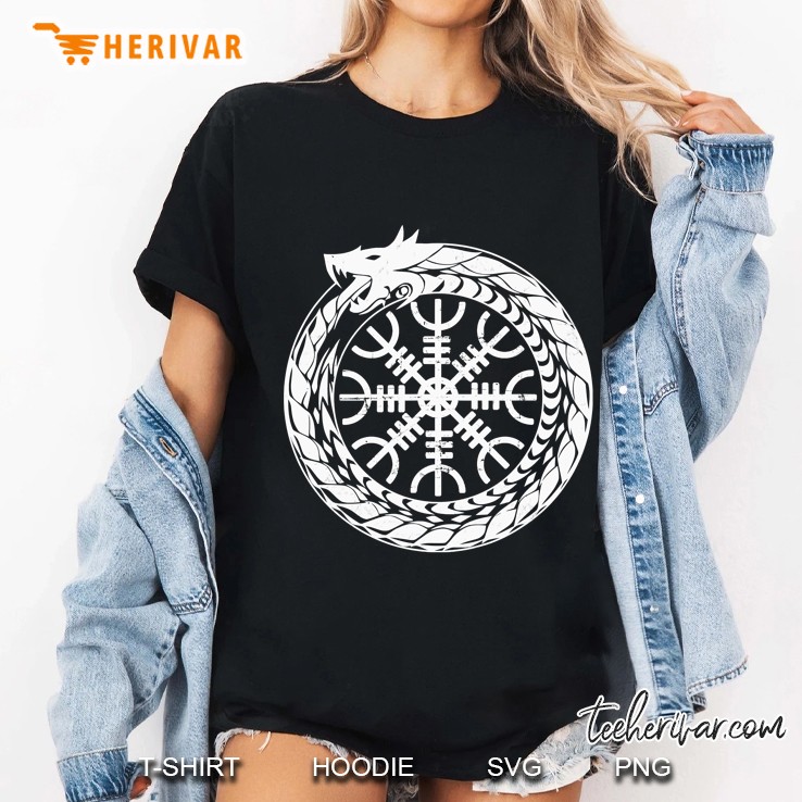 The Helm Of Awe Viking Protection Symbol Runes Ladies Tee