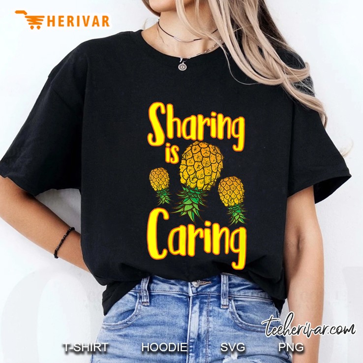Sharing Swinger Hotwife Upside Down Pineapple Ladies Tee