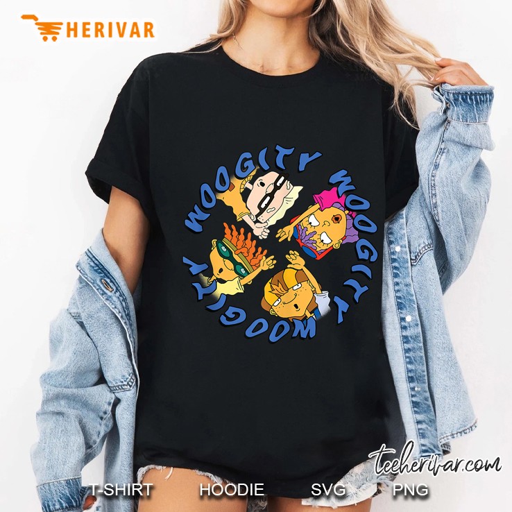 Woogity In A Circle Characters From Rocket Power Ladies Tee