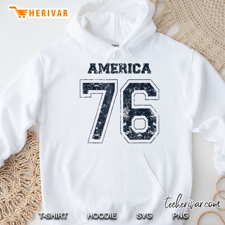 America 76 Football Jersey-Style Patriotic Hoodie