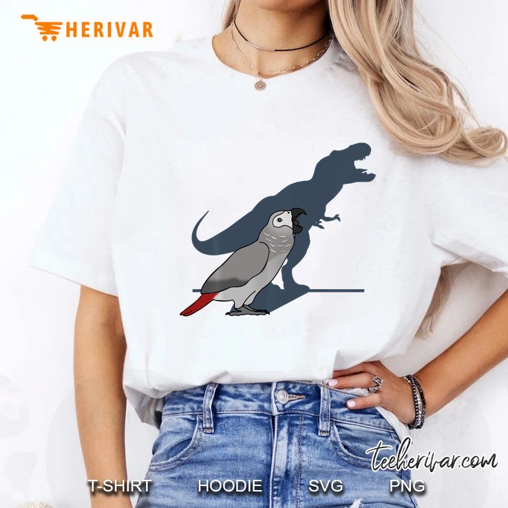 Cute Screaming Parrot, Birb Memes, Funny T-Rex African Grey Hoodie